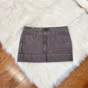 Y2k vintage brown mini skirt